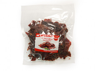 Форель радужная вяленая: Говядина вяленая (строганина)