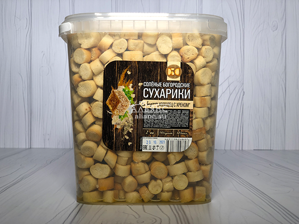 Сухарики с холодцом и хреном в Коньково