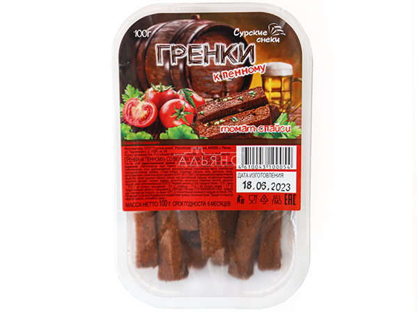 Сурские гренки Томат спайси (100 гр) в Коньково