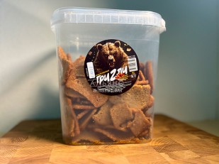 Рыба горячего копчения: Ведро Ржаные гренки со вкусом Крылышки Барбекю (1 кг)