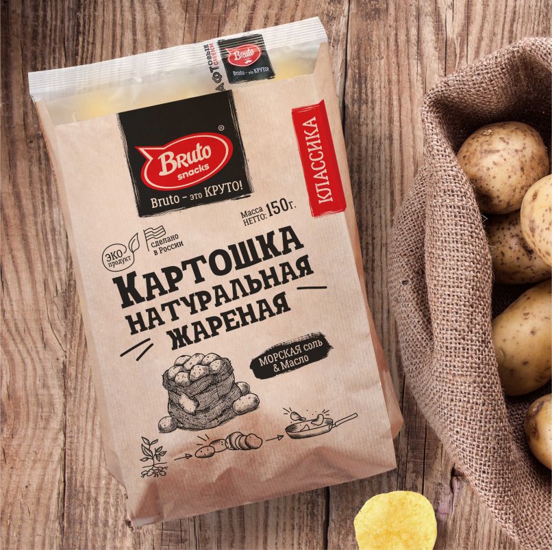 Картофель «Бруто» с солью 130 гр. в Коньково
