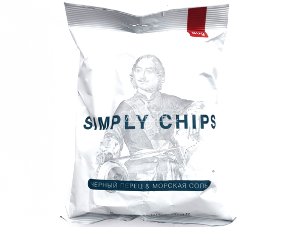 Картофельные чипсы "Simple chips" Морская соль и черный перец 80 гр. в Коньково